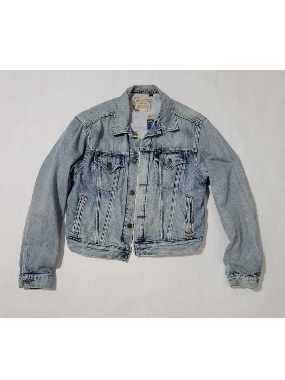 Ralph Lauren Denim Polo Teddy Bear Jacket Women's Medium - Picture 3 of 11